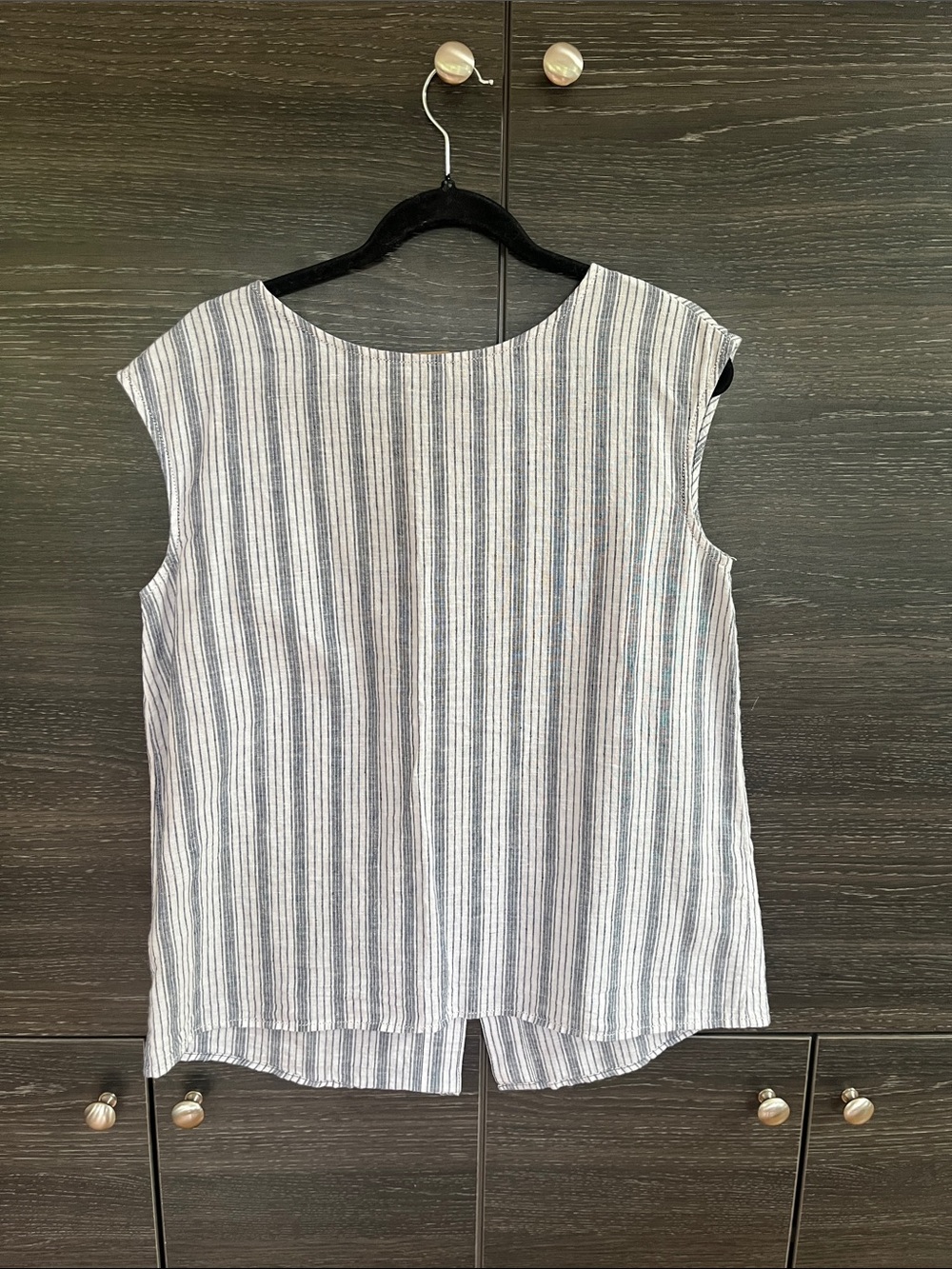 Max Studio Linen Mix Top